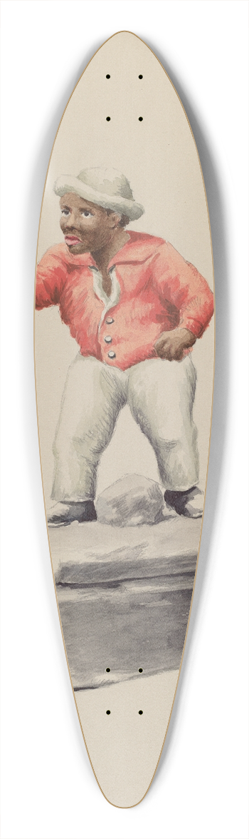 Charles Moss - Hitching Post 39.3 inch art pintail longboard deck