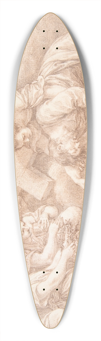 Charles Nicolas Cochin II - Christ Falling under the Cross 39.3 inch art pintail longboard deck