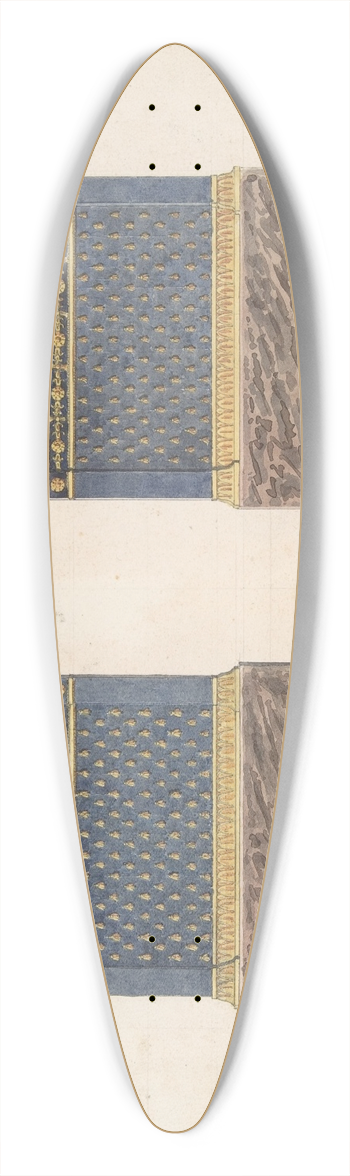 Charles Percier - Right and Left Tribunes 39.3 inch art pintail longboard deck