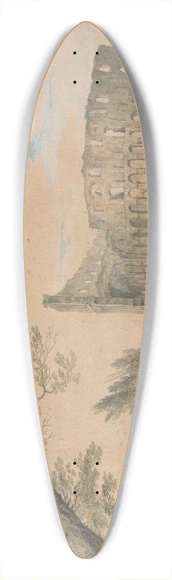 Charles Robertson - The Colosseum, Rome 39.3 inch art pintail longboard deck