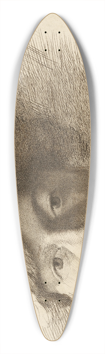 Charles Samuel Keene - Self-Portrait 39.3 inch art pintail longboard deck