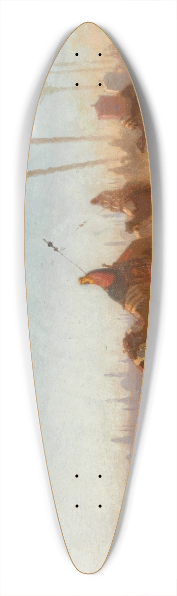 Charles Thodore Frre - A Camel Caravan 39.3 inch art pintail longboard deck