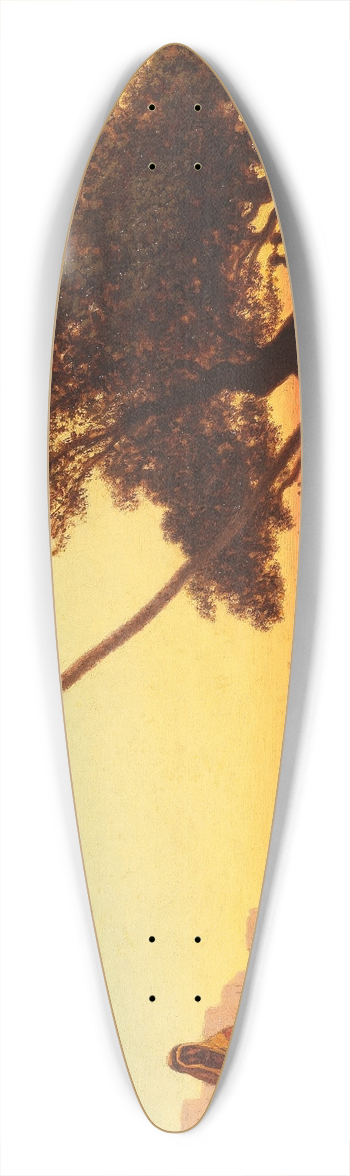 Charles Thodore Frre - Crpuscule aux bords de Nile 39.3 inch art pintail longboard deck