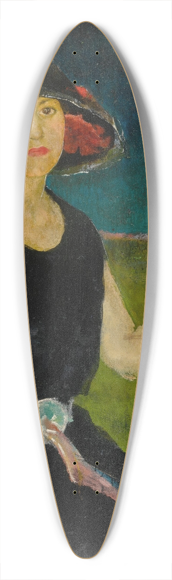 Charles Webster Hawthorne - The Black Hat 39.3 inch art pintail longboard deck