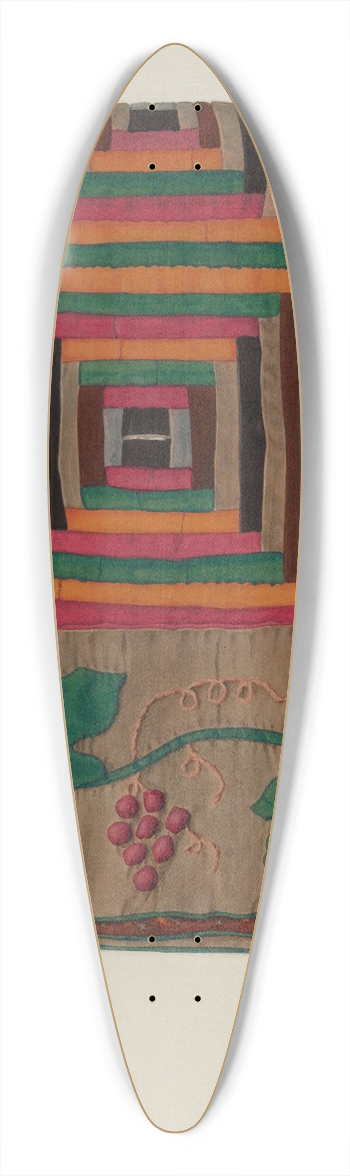 Charlotte Angus - Log Cabin Quilt 39.3 inch art pintail longboard deck