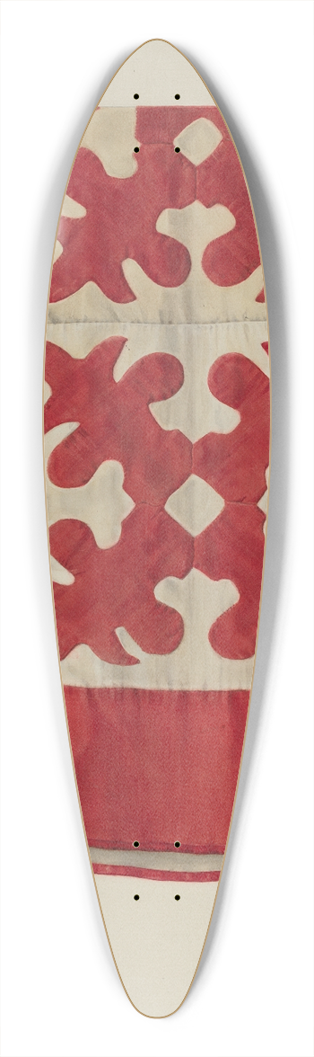 Charlotte Angus - Oak Leaf Pattern Quilt 39.3 inch art pintail longboard deck