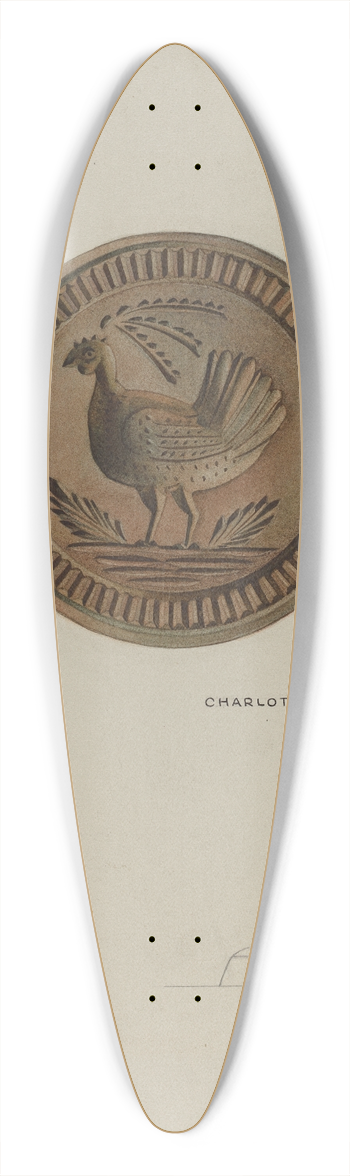 Charlotte Angus - Pa. German Butter Mold 39.3 inch art pintail longboard deck