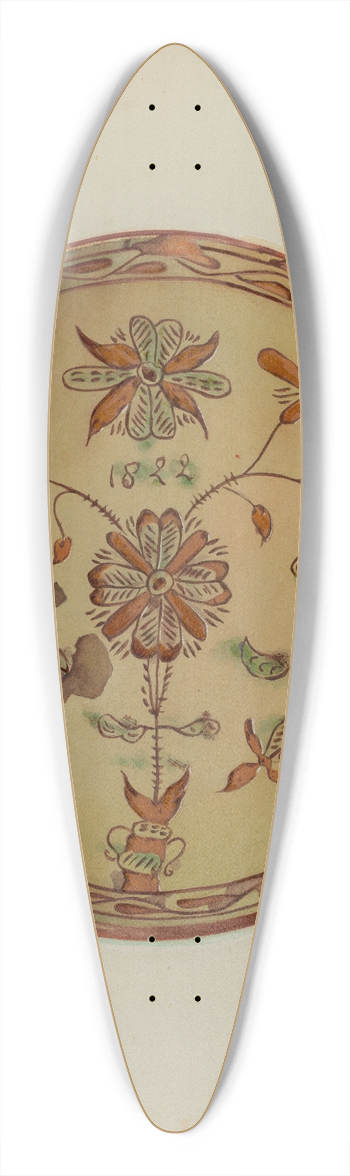 Charlotte Angus - Pa. German Plate 39.3 inch art pintail longboard deck