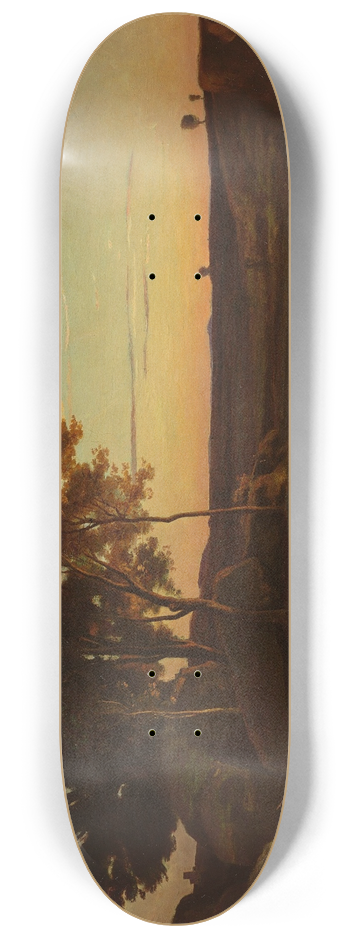 Jean-Baptiste-Camille Corot - Landscape with Lake and Boatman 8.25 inch art skate deck