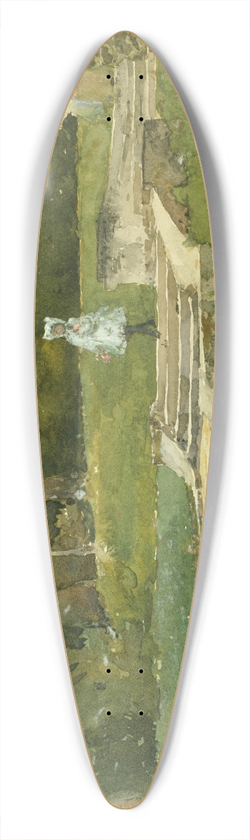 Childe Hassam - Saint-Cloud 39.3 inch art pintail longboard deck