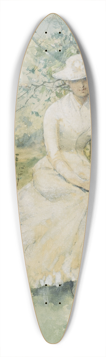 Childe Hassam - Spring 39.3 inch art pintail longboard deck