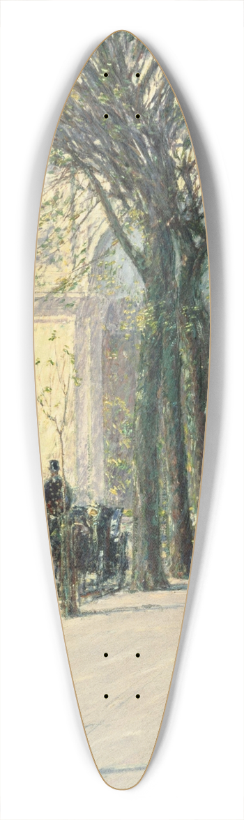 Childe Hassam - Washington Arch, Spring 39.3 inch art pintail longboard deck