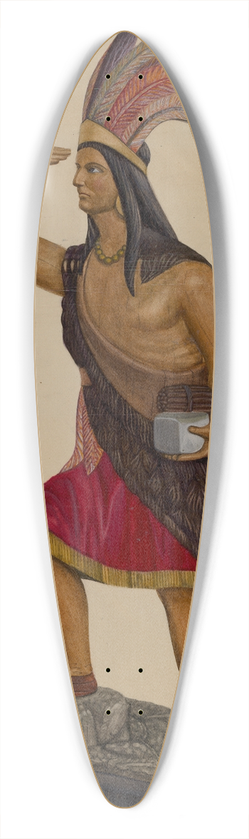 Chris Makrenos - Cigar Store Indian 39.3 inch art pintail longboard deck