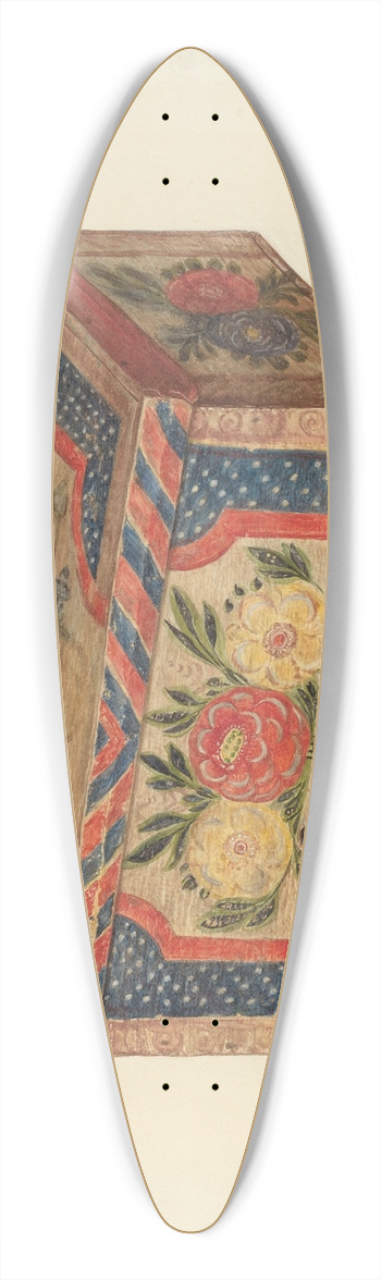 Christabel Scrymser - Utility Box 39.3 inch art pintail longboard deck