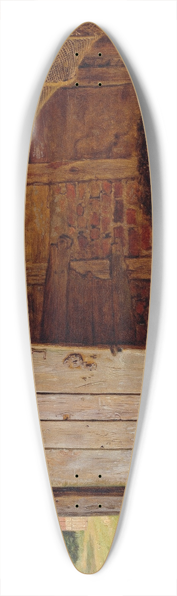Christen Dalsgaard - Outhouse interior 39.3 inch art pintail longboard deck
