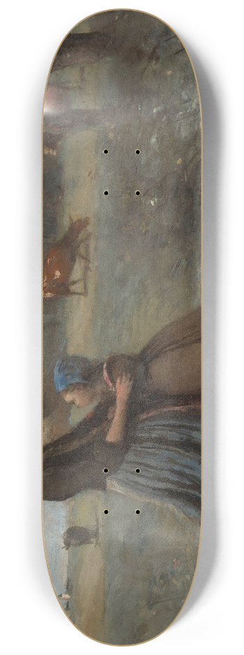 Jean-Baptiste-Camille Corot - Les Deux Surs Dans La Prairie 8.25 inch art skate deck