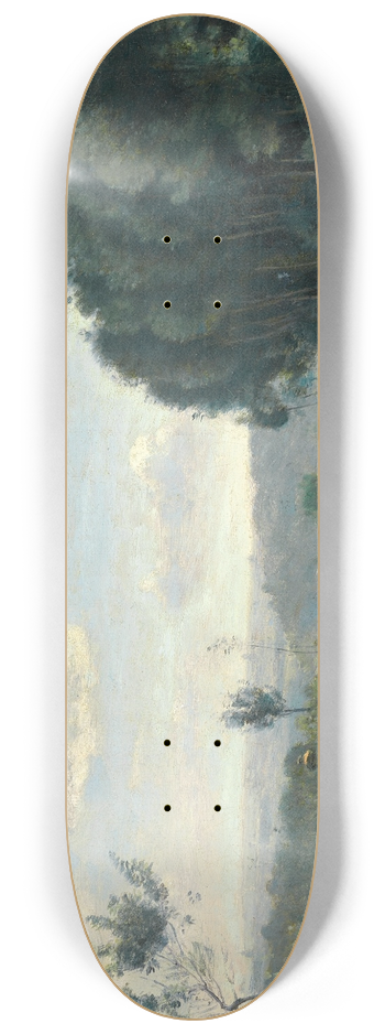 Jean-Baptiste-Camille Corot - Les hauteurs de Svres  Le chemin Troyon 8.25 inch art skate deck
