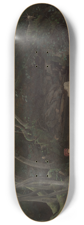 Jean-Baptiste-Camille Corot - Lormes  Goat-Girl, Sitting Beside a Stream in a Forest 8.25 inch art skate deck