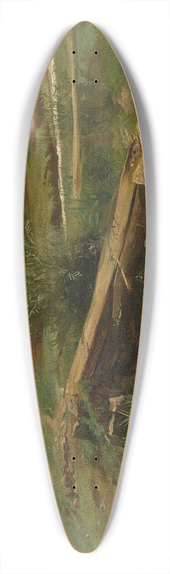 Christian Friedrich Gille - Bridge over a stream 39.3 inch art pintail longboard deck