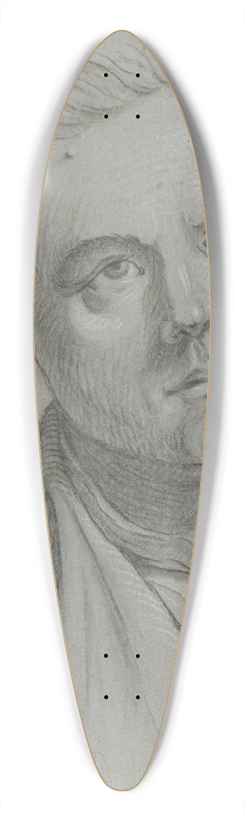 Christian Georg Schtz the elder - Brustbild eines bartlosen Mannes 39.3 inch art pintail longboard deck