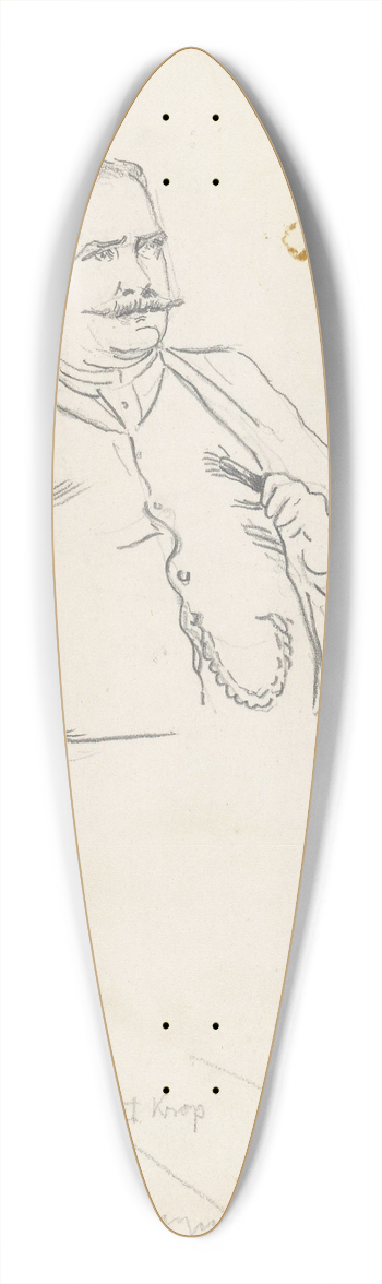 Christian Krohg - Kaptein Mohn 39.3 inch art pintail longboard deck