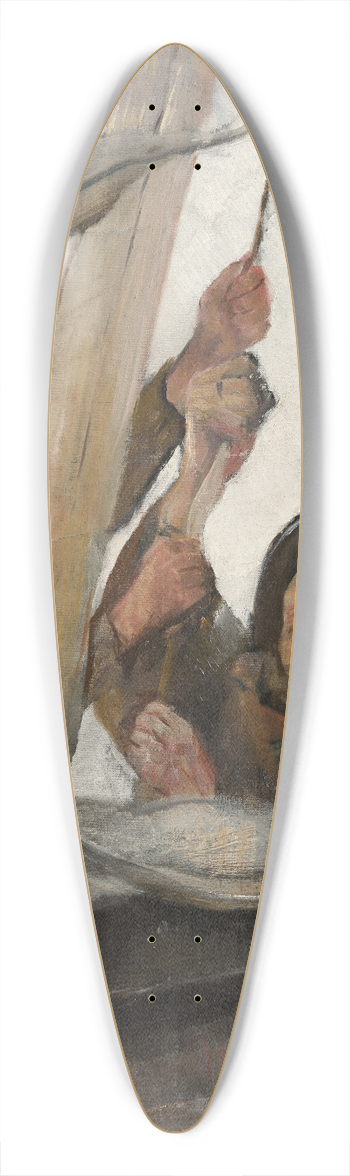 Christian Krohg - Setting Sail 39.3 inch art pintail longboard deck