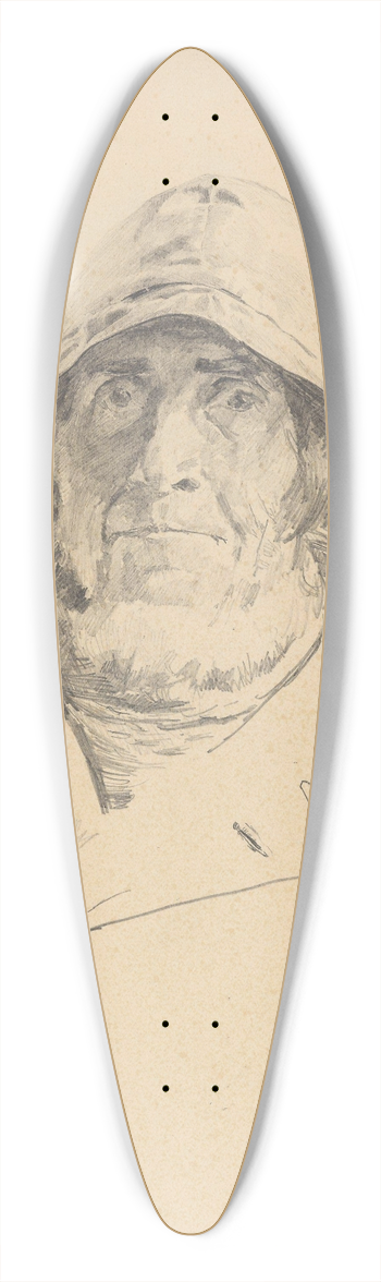 Christian Krohg - The Pilot Per Sand 39.3 inch art pintail longboard deck
