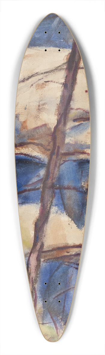 Christian Rohlfs - Bare Conifers 39.3 inch art pintail longboard deck