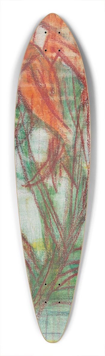 Christian Rohlfs - Blumenstillleben 39.3 inch art pintail longboard deck