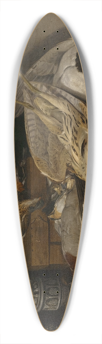 Christoffel van den Berghe - Still Life with Dead Birds 39.3 inch art pintail longboard deck