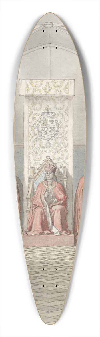 Christoffer Wilhelm Eckersberg - Elefantordenens Indstiftelse 39.3 inch art pintail longboard deck