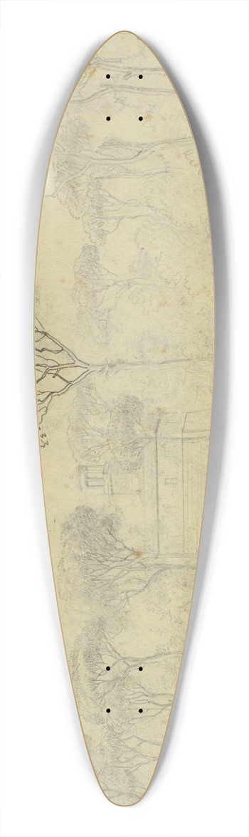 Christoffer Wilhelm Eckersberg - Pinier i villa Borgheses have 39.3 inch art pintail longboard deck