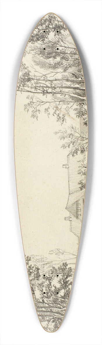 Christoffer Wilhelm Eckersberg - Sanderumgaard set fra haven 39.3 inch art pintail longboard deck