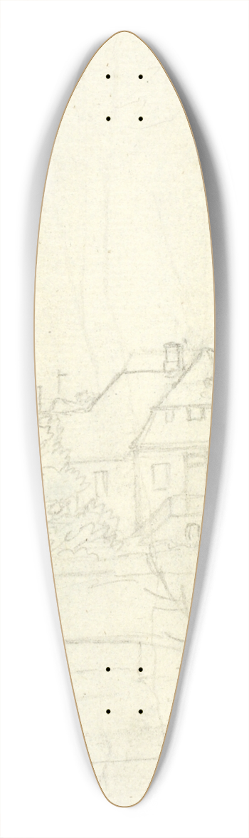 Christoffer Wilhelm Eckersberg - Sanderumgaard set fra haven 39.3 inch art pintail longboard deck