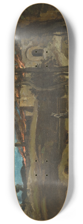 Jean-Baptiste-Camille Corot - Study for The Destruction of Sodom 8.25 inch art skate deck