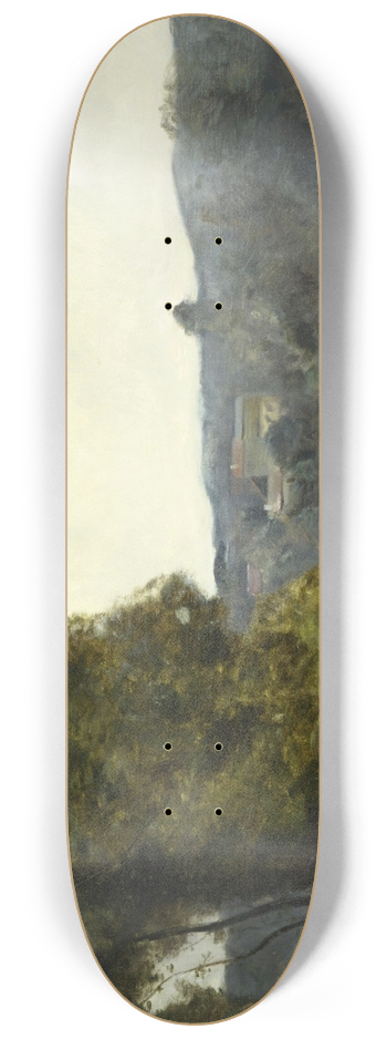 Jean-Baptiste-Camille Corot - The Departure of the Boatman 8.25 inch art skate deck