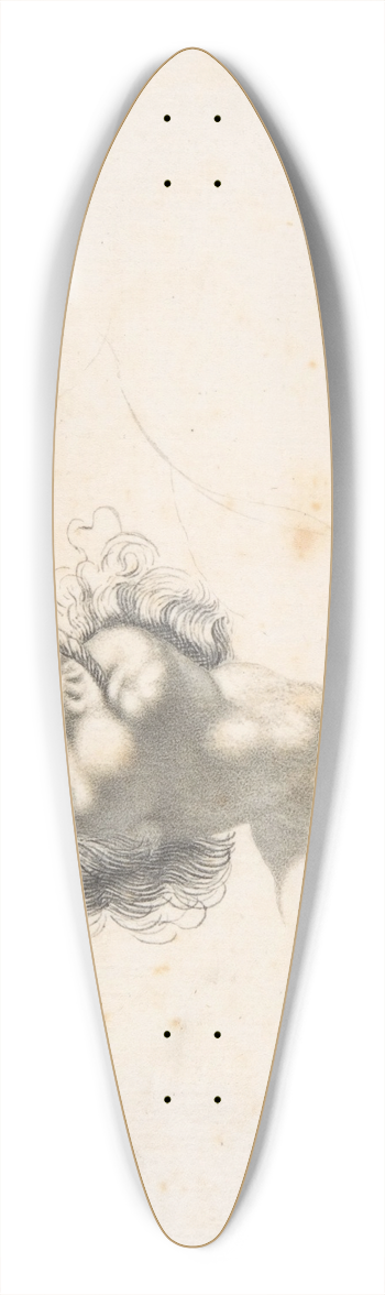 Christoph Joseph Werner - Head of a Putto 39.3 inch art pintail longboard deck