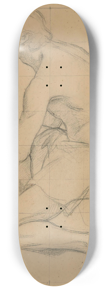 Jean-Baptiste-Camille Corot - tude dhomme agenouill 8.25 inch art skate deck