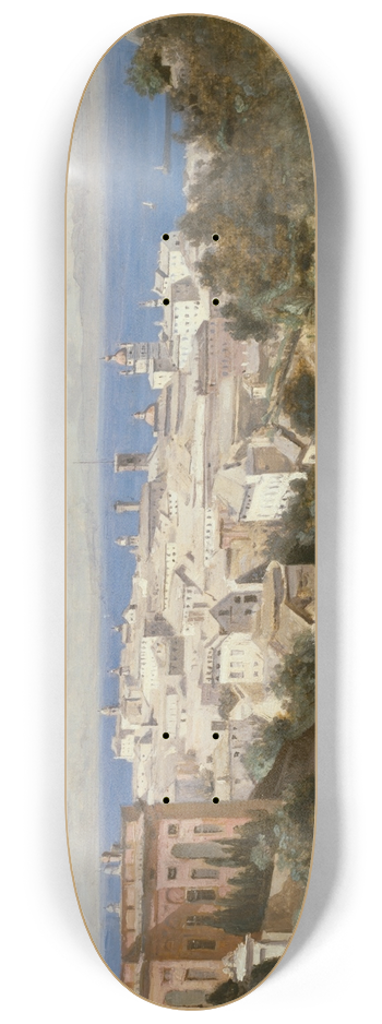 Jean-Baptiste-Camille Corot - View of Genoa 8.25 inch art skate deck