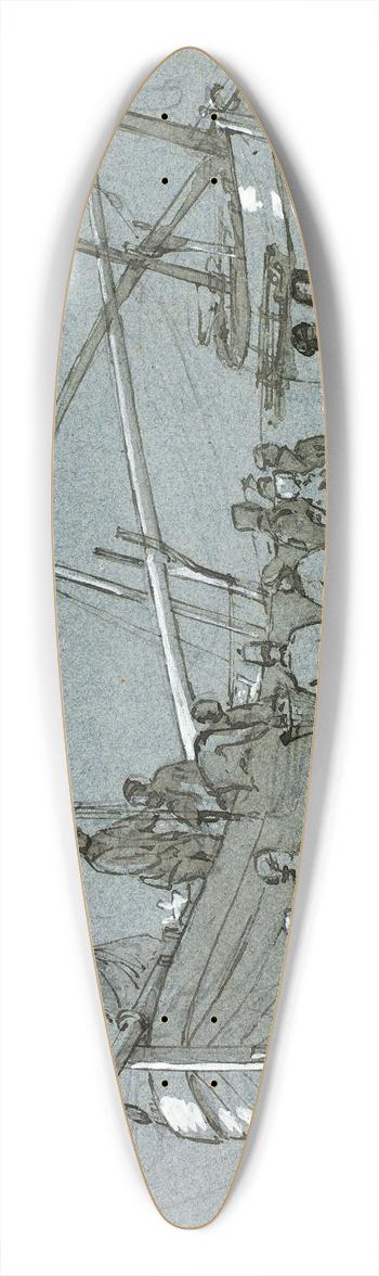 Clarkson Stanfield - Entretat 39.3 inch art pintail longboard deck