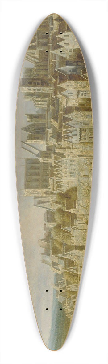 Claude de Jongh - The Thames at Westminster Stairs 39.3 inch art pintail longboard deck