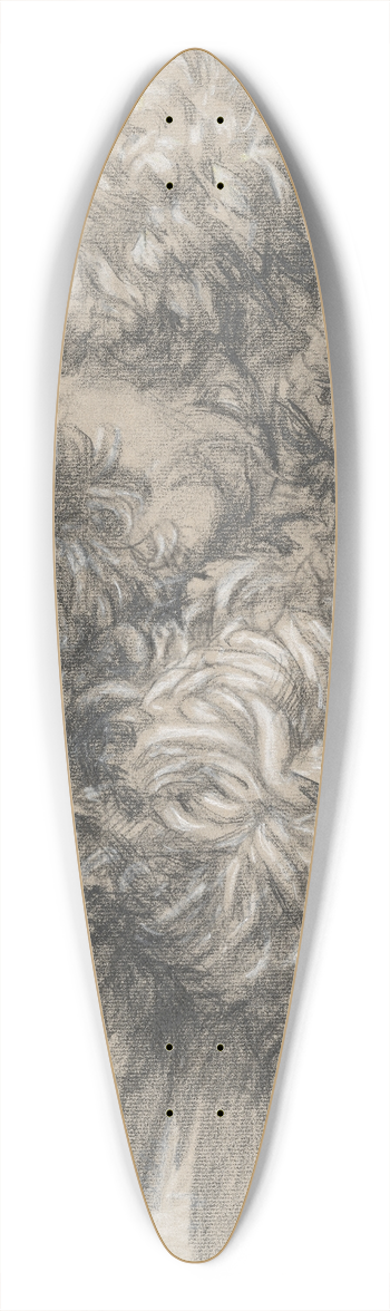 Claude Emile Schuffenecker - Chrysanthemums 39.3 inch art pintail longboard deck