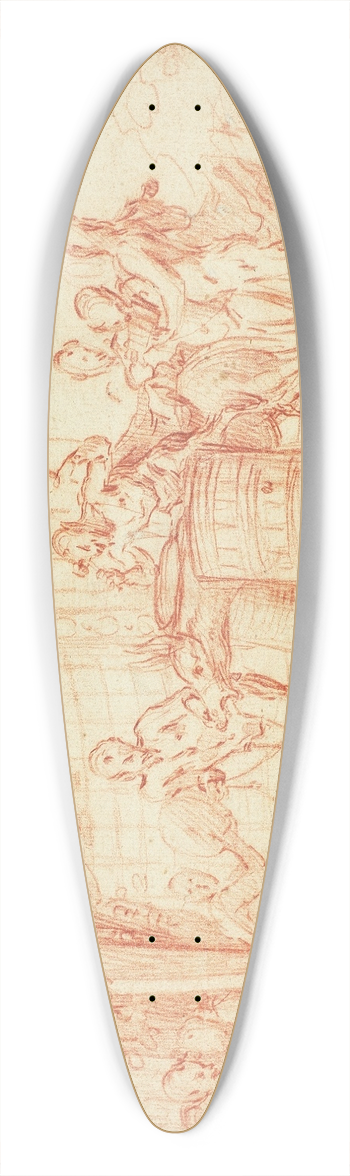 Claude Gillot - Bacchanal 39.3 inch art pintail longboard deck
