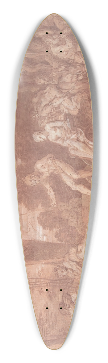 Claude Gillot - The Stalled Procession 39.3 inch art pintail longboard deck