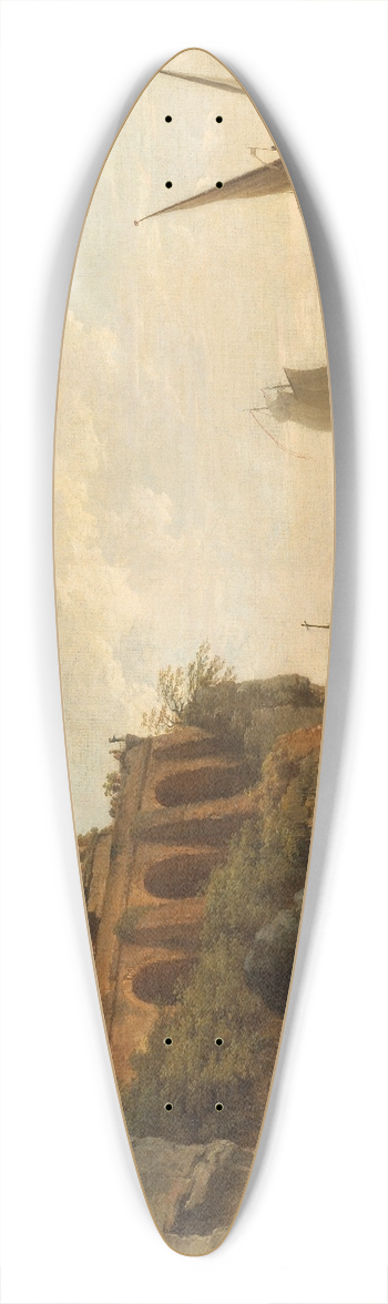 Claude-Joseph Vernet - Imaginary Landscape,Italian Harbor Scene 39.3 inch art pintail longboard deck