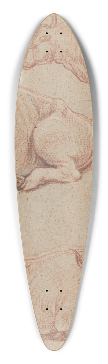 Claude Lorrain - Four Cows 39.3 inch art pintail longboard deck