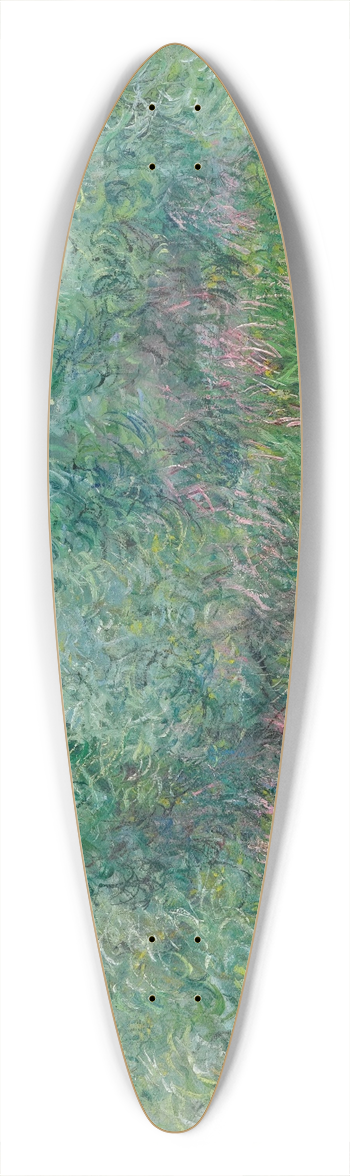 Claude Monet - Berges De La Seine Prs De Vtheuil 39.3 inch art pintail longboard deck