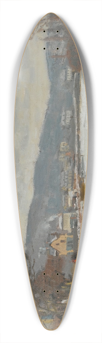 Claude Monet - La Seine  Bougival 39.3 inch art pintail longboard deck