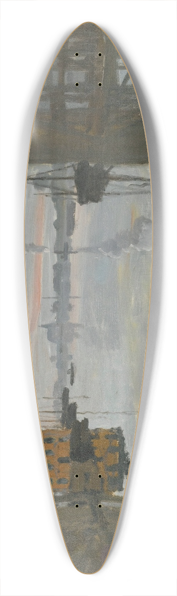Claude Monet - Le Pont De Bois 39.3 inch art pintail longboard deck