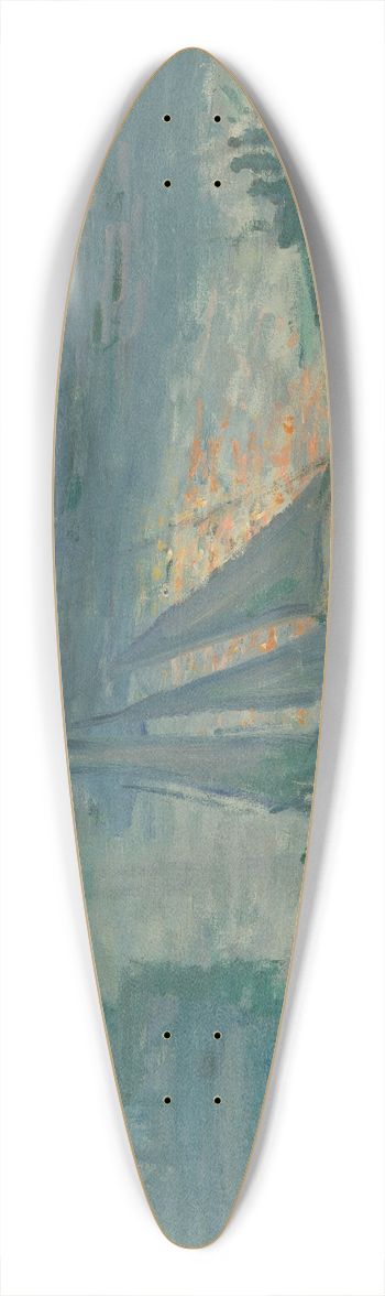 Claude Monet - Sunrise (Marine) 39.3 inch art pintail longboard deck